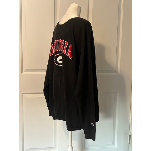Champion Georgia Bulldogs Black Long Sleeve T Shirt Mens 2XL Graphic Tee - Picture 2 of 4